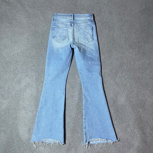 Mother The Weekender Fray Jeans Women 25 Light Denim Flare California Cruiser - Picture 2 of 9